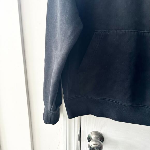 Nike Black Logo Twist Embroidered Floral Swoosh Hoodie Sweatshirt Women Small - Picture 5 of 13